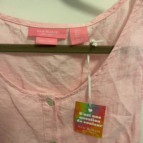 Isaac Mizrahi 100% linen tank top - Picture 2 of 4